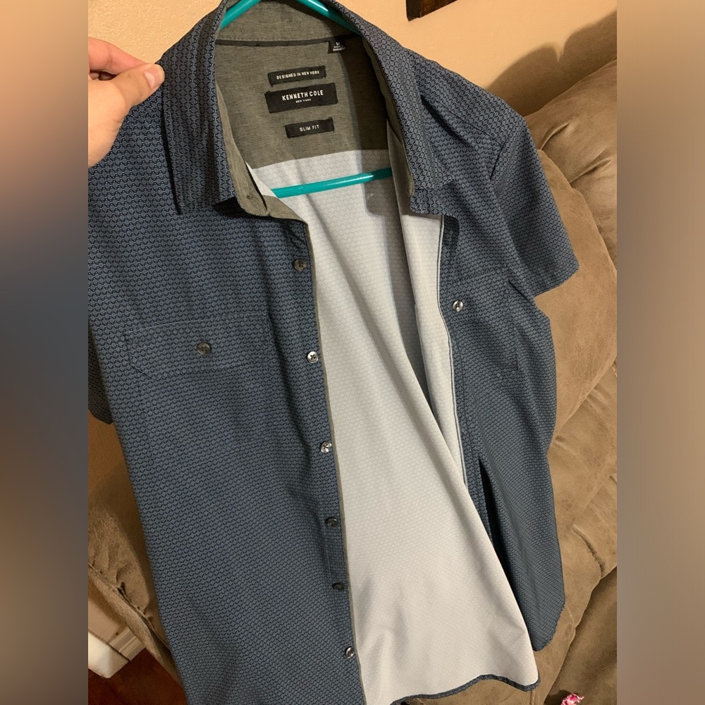 Kenneth Cole slim fit short sleeve button down